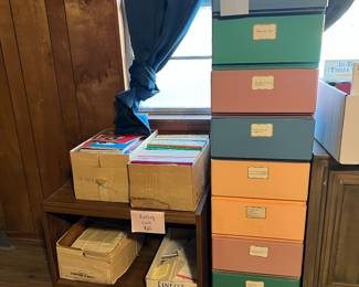More storage compartments full of crafts.  More books ($1) each. $25 for shelves 