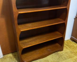 Another beautiful wood bookshelf. 39.5x50.5x12.5 $100 half price Saturday 