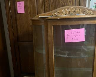 More furniture.  Ethan Allen antique armoire $200.  Antique locking hutch with key $100 
Also half price 