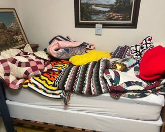 Handmade quilts, afghans. Large sizes too. $25 each 