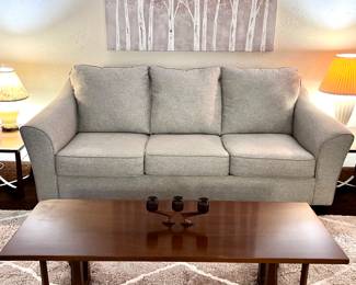 Gray Couch, MCM coffee table. Has (2) matching end tables