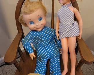 Mrs Beasley and Chrissy doll