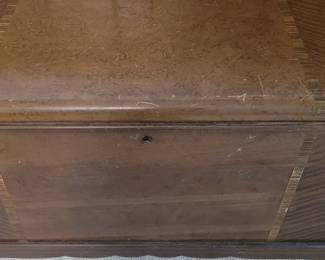 Vintage blanket trunk with white cedar interior