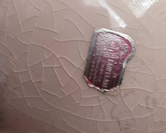 Fairyland pink luster lidded ginger jar & footed vase, hand-painted Japan