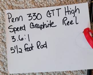 #5 Penn 330 GTI High Speed 3.6:1 & 5 1/2"  Rod