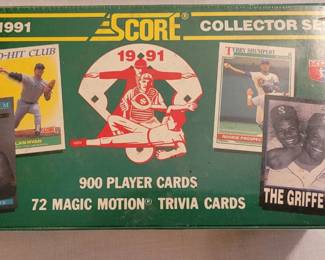 1991 Score Collector Set of 900 player cards and 72 Magic Motion trivia cards Factory Sealed Box