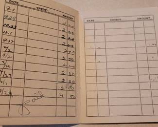 Towle sterling silver flatware, purchased at Barclay & Sons Jewelers in Newport News, original store booklet. Notice that the Homeowner's Aunt made monthly payments for $2.00 each month!