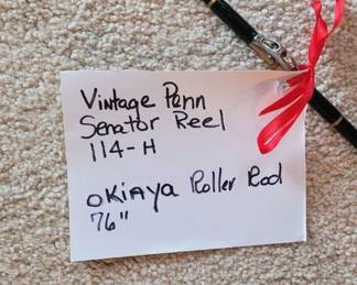#2 Vintage Penn Senator Reel 114-H & Okiaya Roller Rod