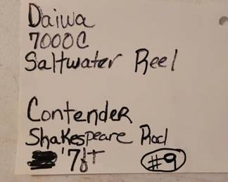 #9 Daiwa 7000C Saltwster Reel & Shakespeare Contender 7' rod