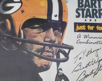 Bart Starr autographed photo