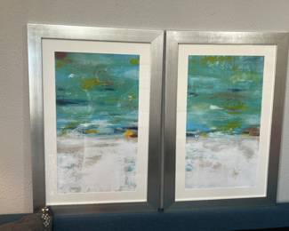 Another nice set of abstract framed art