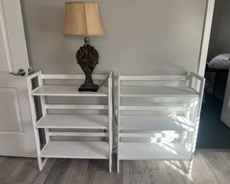 These great little bookshelves fold up for easy storage