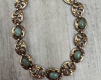 Vintage filigree and glass necklace
