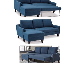 This shows your new favorite little couch open as a bed and when it looks like when it’s not!