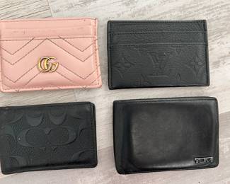 Gucci, Louis Vuitton, Coach  & Tumi wallets or Credit card holders all are authentic!