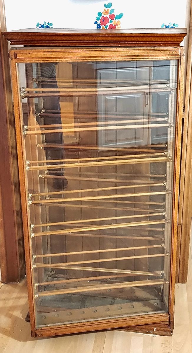 Antique General Store Ribbon Display Cabinet