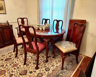 Dining Room Set W/Needlepoint Seats