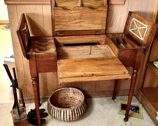 "The Britisher" Antique Lift Top Writing Desk