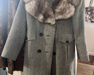 Long grey winter coat