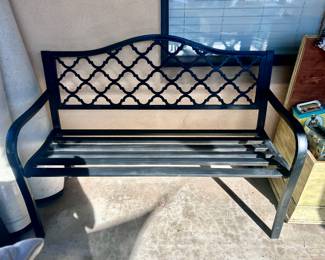 Outdoor metal bench
