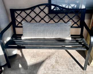 Outdoor metal bench