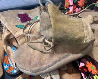 Handmade Native American moccasins 