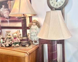 Mid-century matching table lamps