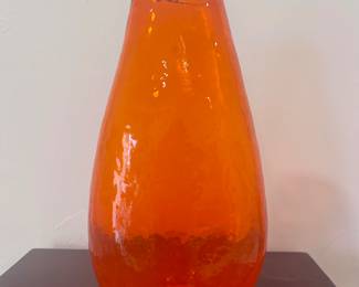 Vibrant orange vase