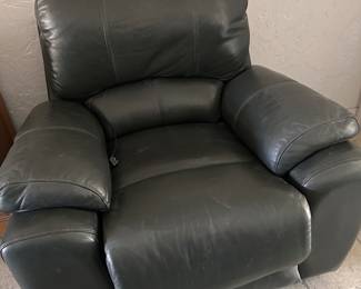 Leather reclining armchair