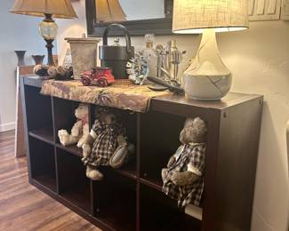 Wood 8-cube storage organization shelf