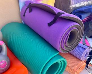 Yoga mats and fitness supplies