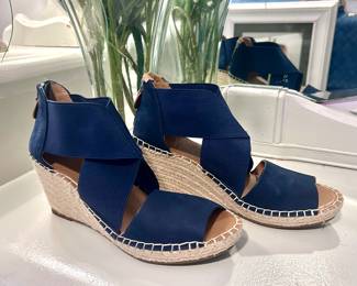 Blue wedge shoes size 6.5