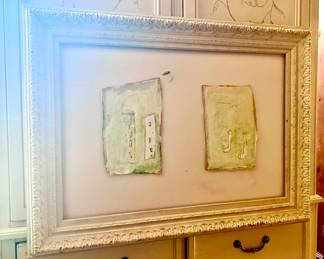 White vintage distressed frame