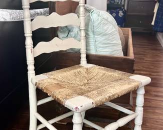 Vintage white wood chair