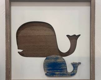 Big and little whale bathroom decor