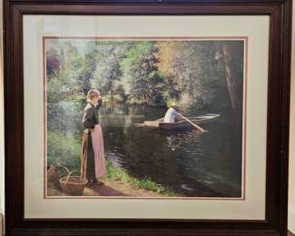 Leopold Franz Kowalski framed print "Waiting for the Ferry."