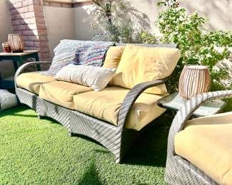 Outdoor wicker patio furniture