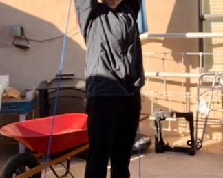 Exercise trampoline with resistance bands