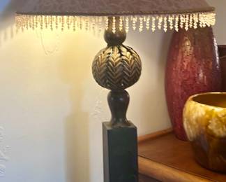 Beaded table lamp