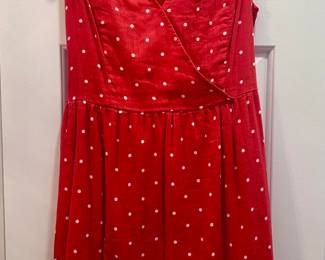 Redpolka dot dress