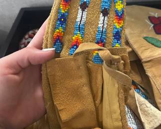 Handmade Native American beaded moccasins 