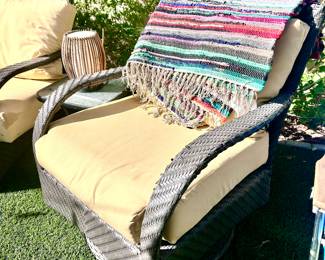 Outdoor wicker patio furniture