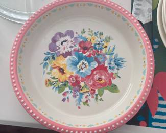 Floral decorative dish