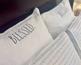 "Blessed" decorative pillows