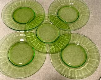 Green depression glassware 
