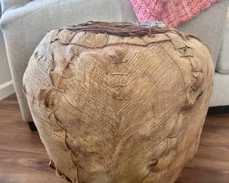 Antique primitive native American handmade tree bark basket