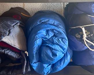 Camping supplies sleeping bags