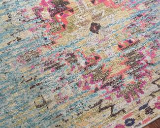 Vibrant colorful area rug