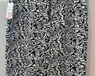 Womens black rose pencil skirt new with tag