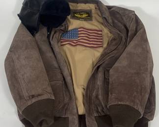 Air Force Landing Leathers Bomber Jacket Hugger Cap U.S. Union Made